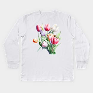 Tulips Kids Long Sleeve T-Shirt